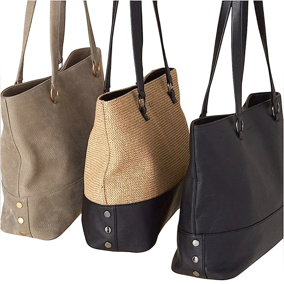 KARL LAGERFELD CIRCLE TOTE PERFORATED - Borsa a mano - ash grey/marrone chiaro